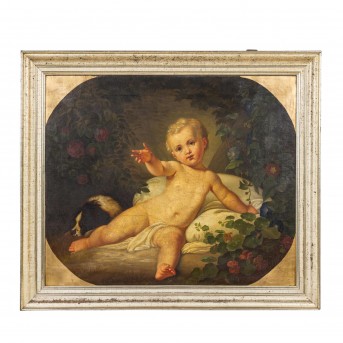 Painter of the 19th century, "Portrait of a small child",