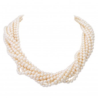 Mehrreihiges Collier aus Akoyazuchtperlen