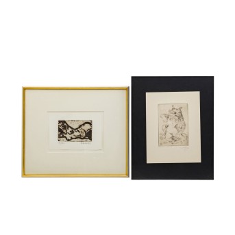 2 Künstler 20. Jh., Erotische Szenen,