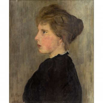 PLOCK, HERMANN CHRISTIAN (Essingen 1858-1920 Wasseralfingen), "Portrait of a Lady",