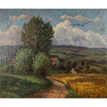 HAAG, ROBERT (Stuttgart 1886-around 1955), &quot;Swabian Landscape in Late Summer&quot;,