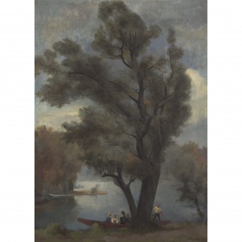 KRALIK von MAYRSWALDEN, HEINRICH (also Meyrswalden, 1897-1958), "Gondolier on the Lake Shore",