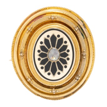 Ovale Brosche Historismus,