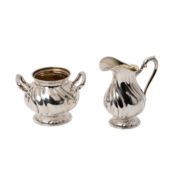 GEBRÜDER KÜHN GEBRÜDER KÜHN Zucker- und Sahneset, 20. Jh.