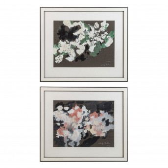 KÜNSTLER/IN 20. Jh., PAAR Informelle Kompositionen,