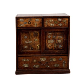 Small cabinet made of softwood, 1930/40.