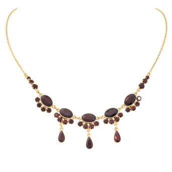 Collier mit fac. Granaten,