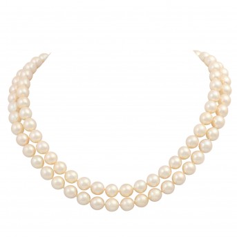 Akoya cultured pearl necklace, 