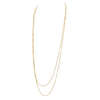 Combination curb chain, 2-row, 