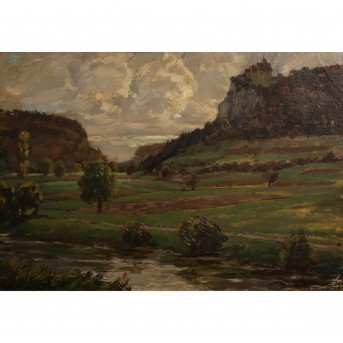 MÜNCH, CARL HERMANN (1872-?) 'Castle Werenwag in Donautal'.