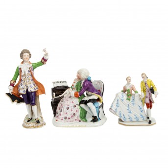 RUDOLSTADT-VOLKSTEDT RUDOLSTADT-VOLKSTEDT u.a. 3-tlg Konvolut Figuren, 20. Jh.,