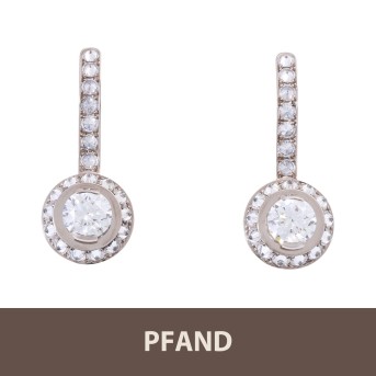 PFANDAUKTION - Paar Clipstecker in WG 18K, mit je 1 Brill. 2,01ct