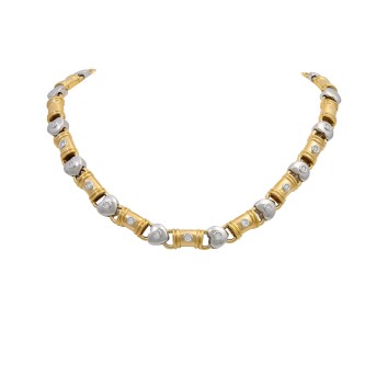 Necklace with 15 brilliant-cut diamonds 