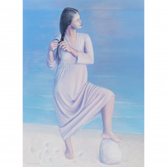 ANDERSEN, ERLING (1937-2010), 'Young woman on the beach',