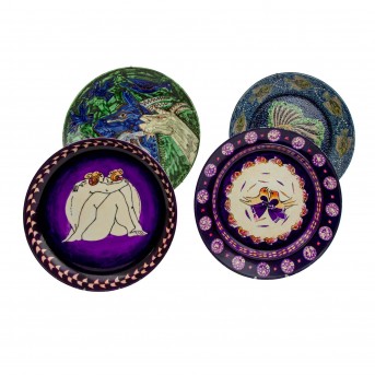 BING UND GRONDAHL DÄNEMARK, u.a. BING & GRÖHNDAHL Konvolut aus 4 Keramikteller, 20. Jh.,