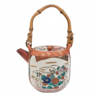 Iron red ceramic teapot. JAPAN, 19th c.,