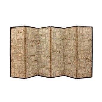 Six-part folding screen,