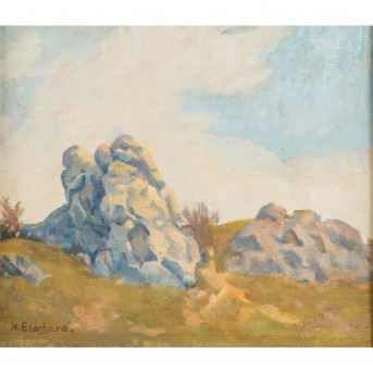 EBERHARD, HEINRICH (1884-1973), 'Felsen auf einer Anhöhe',