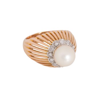 Ring mit Akoya-Perle,