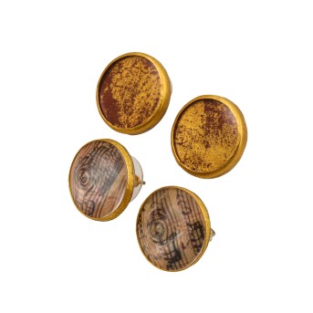 RUTH WINDOLF set: 2 pairs of stud earrings