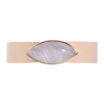 Bangle with moonstone cabochon,