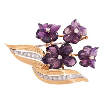 Brosche 'Veilchen',