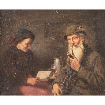 VOLZ, HERMANN (1814-1894) 'Parlor Scene'.