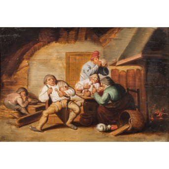 In der Art von Adriaen BROUWER (1605/06-1638) 'Bauern in einer Schänke'
