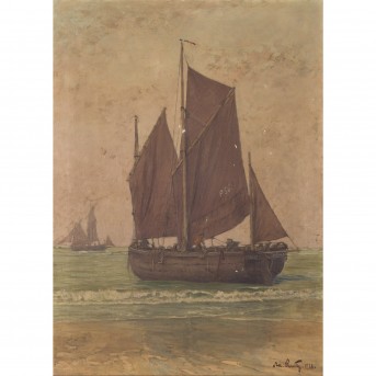 LUNTZ, ADOLF (1875-1924), 'Morning on the beach (La Panne, Belgium)', 