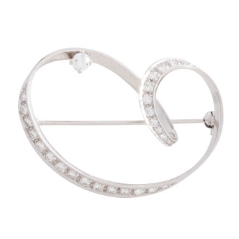 Brosche mit Brillanten,