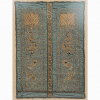 Seidenstickerei-Textil, CHINA, wohl 19. Jh.,