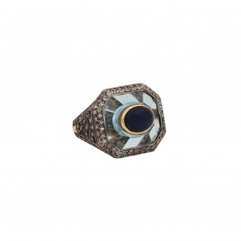Ring mit Saphircabochon ca. 2,22ct,