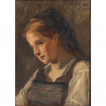 EPP, RUDOLF (1834-1910), 'Girl with traditional costume',