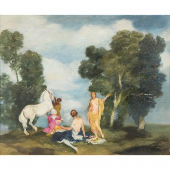 DIER, ERHARD AMADEUS (1893-1969), 'Galante Gesellschaft auf Sommerwiese',