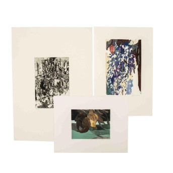 BUCHHOLZ, WOLFF (geb. 1935), 3 abstrakte und figürliche Kompositionen: