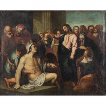 ITALIAN PAINTER/IN 18th c., 'The Revival of Lazarus', 