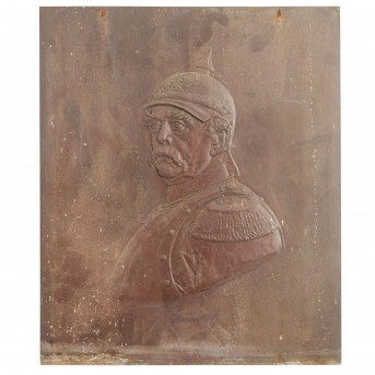 Kupferrelief mit der Darstellung Bismarcks,