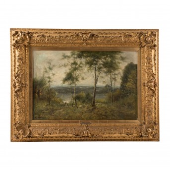 SEEWEIS, L. (XX), 'Lichtung mit Birken und Seeblick',