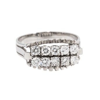 Ring mit 10 Brillanten ges. 0,70 ct