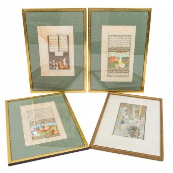 4 Miniaturmalereien, INDIEN/PERSIEN,