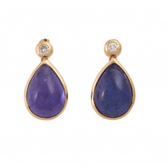 Paar Ohrhänger mit Tansaniten