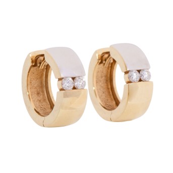 Paar Creolen mit  Zirkonia,