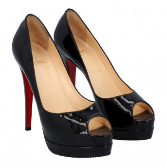 Heels Christian Louboutin Anthracite size 40.5 EU in Plastic - 26383625