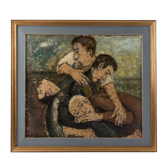 MALER/IN 20. Jh., "Verschlungene Figuren",