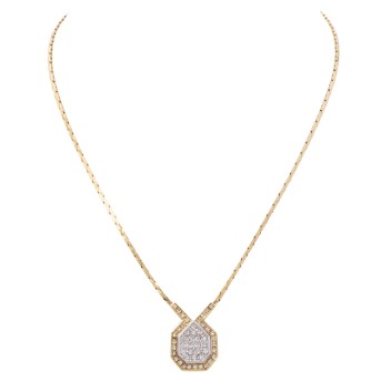 Necklace with 48 brilliant-cut diamonds,
