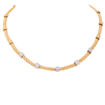 Collier mit 5 Brillanten