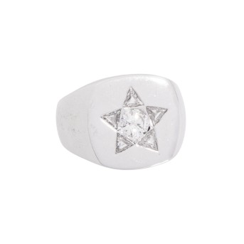 Ring mit Brillant, ca. 0,5 ct,