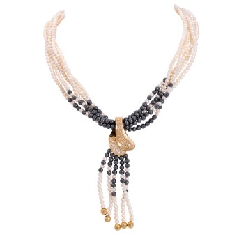 Perlencollier mit Einhänger,