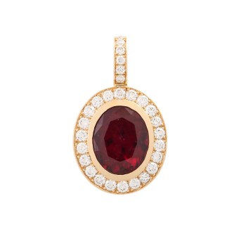 Pendant with rubellite approx. 3.69ct 