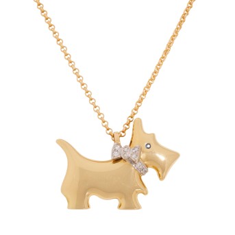 'Scotch Terrier' pendant with diamond-studded collar,